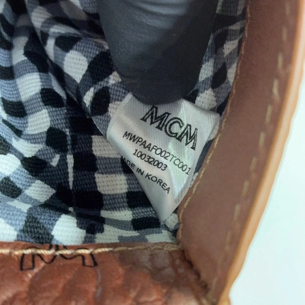 MCM Reversible Large Metallic Visetos Canvas Shopper Tote - Picture 13 of 15